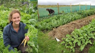 Martha on working on their land on the Isle of Lewis