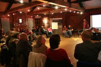 Q &A session at FeedingManchester #8.