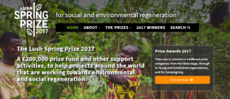 Lush Spring prize website