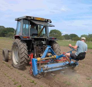 Stu on brush-weeder