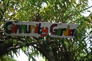 Community Garden Sign.